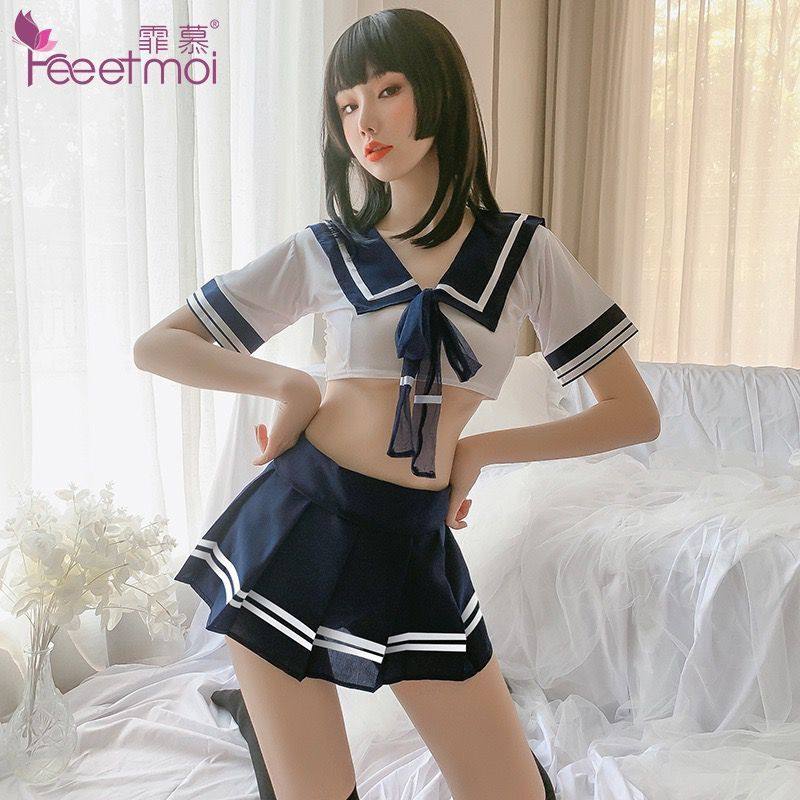 大码胖mm200斤性感学院风可爱情趣套装制服内衣水手服女写真睡衣