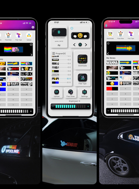 LED柔性显示屏APP蓝牙车载广告屏全彩智能超薄防水软屏显示屏