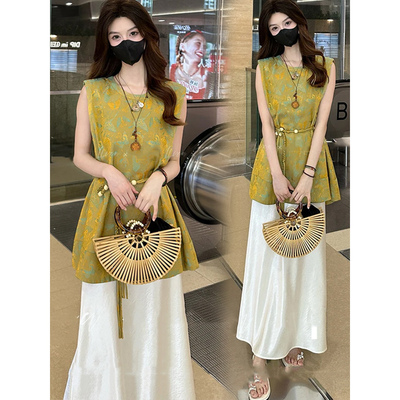 新中式国风收腰系带女夏短外套