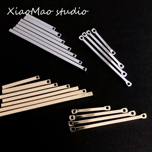 DIY饰品配件 耳钉耳环可悬挂棍子吊坠流苏方形单吊双吊铜棒配件
