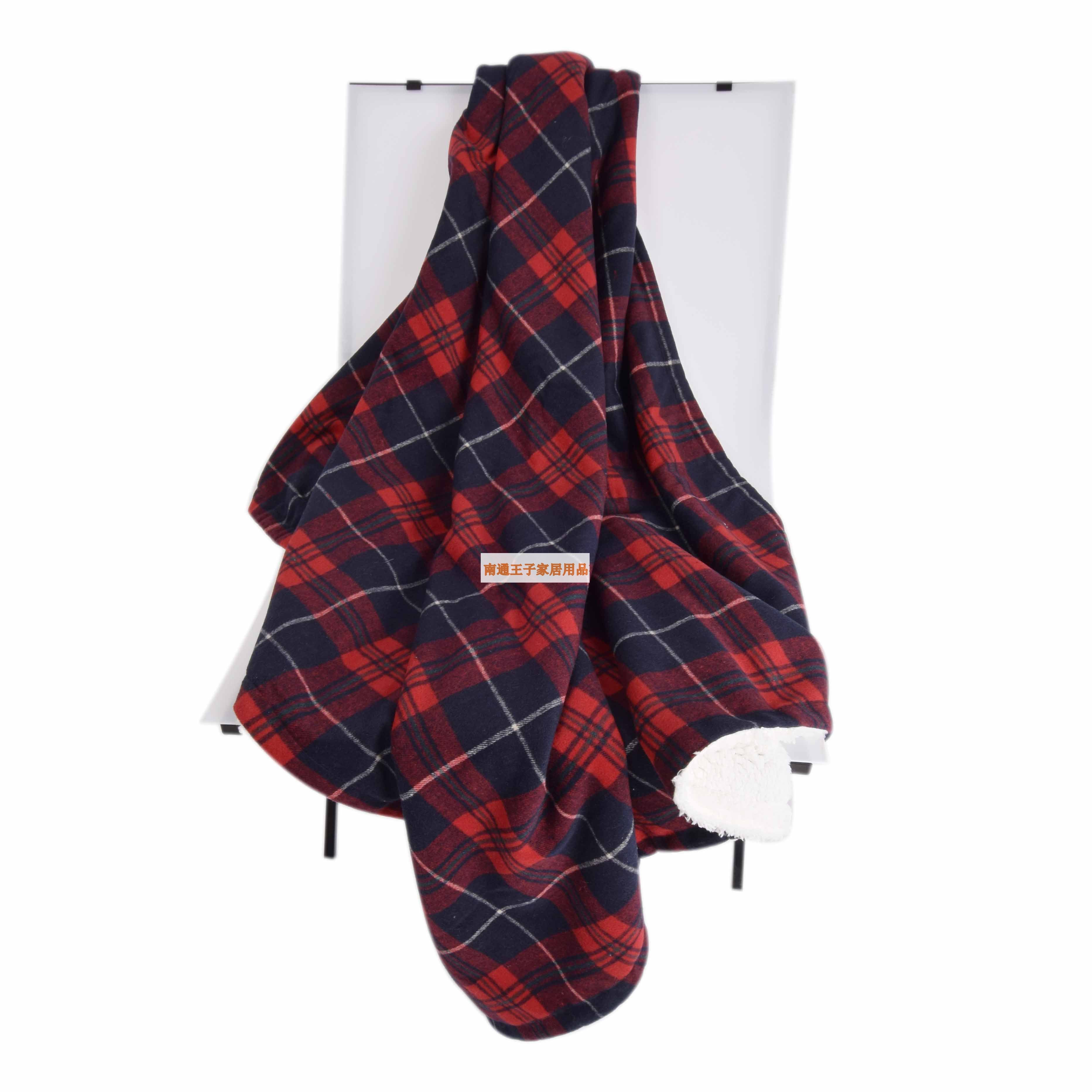 冬季红色格子羊羔绒毛毯办公室午睡盖腿毯披毯双层加大毛毯子,床上用品,休闲毯/毛毯/绒毯,淘宝优惠券,粉丝福利购,淘宝优惠卷