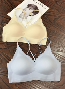 美逸无痕66814无痕后交叉美背文胸舒适无钢圈内衣女小胸聚拢胸罩