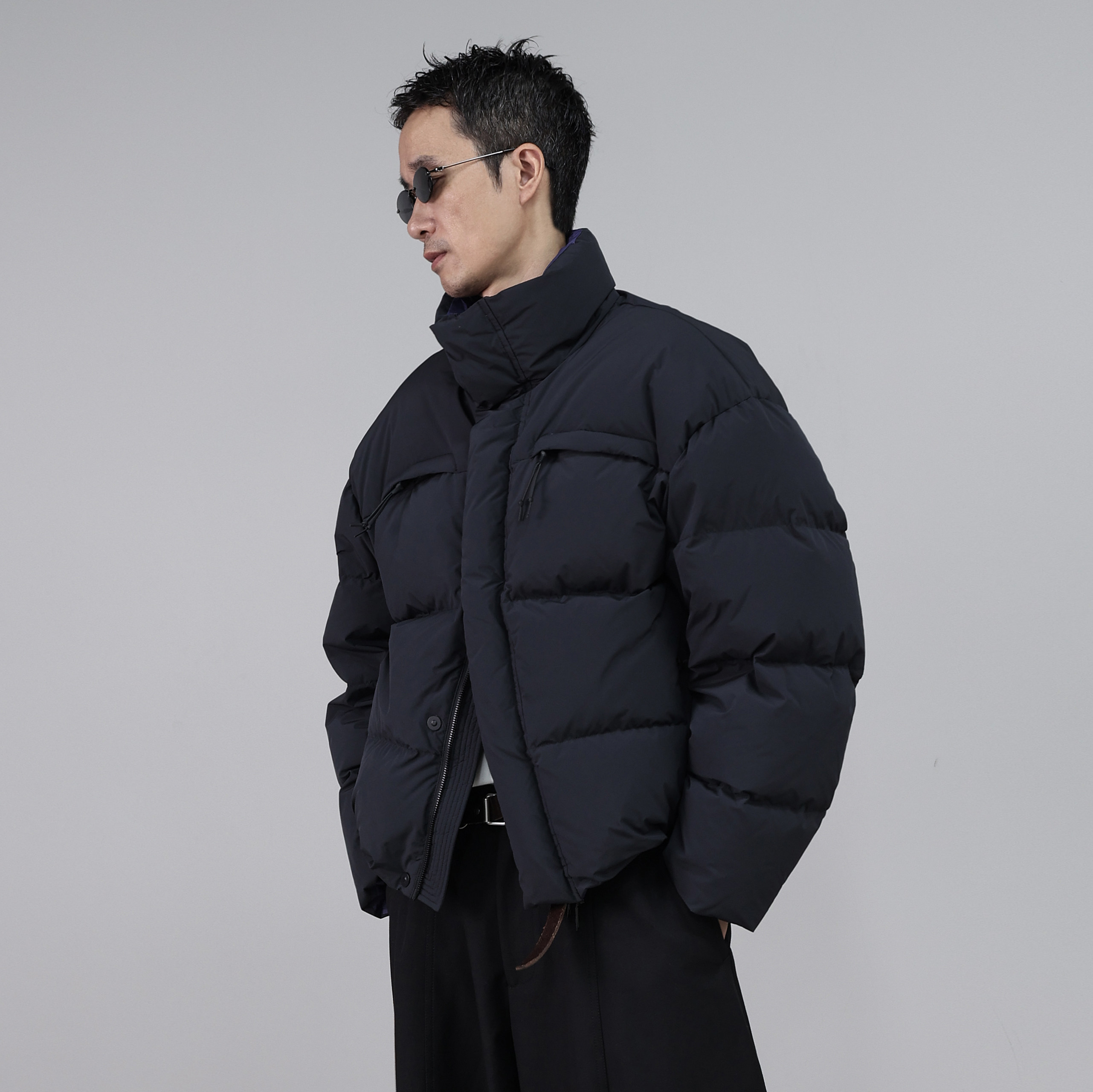 HOMME DE MODE冬季新款立领面包羽绒服90白鸭绒防寒保暖服男外套