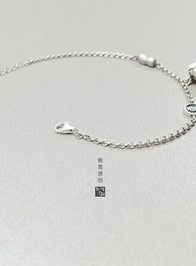 喜事连连吉祥手链花生纯银原创