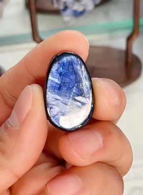 昌乐矿区天然蓝宝石原石戒面吊坠配石蓝色正品包邮特价新款女款