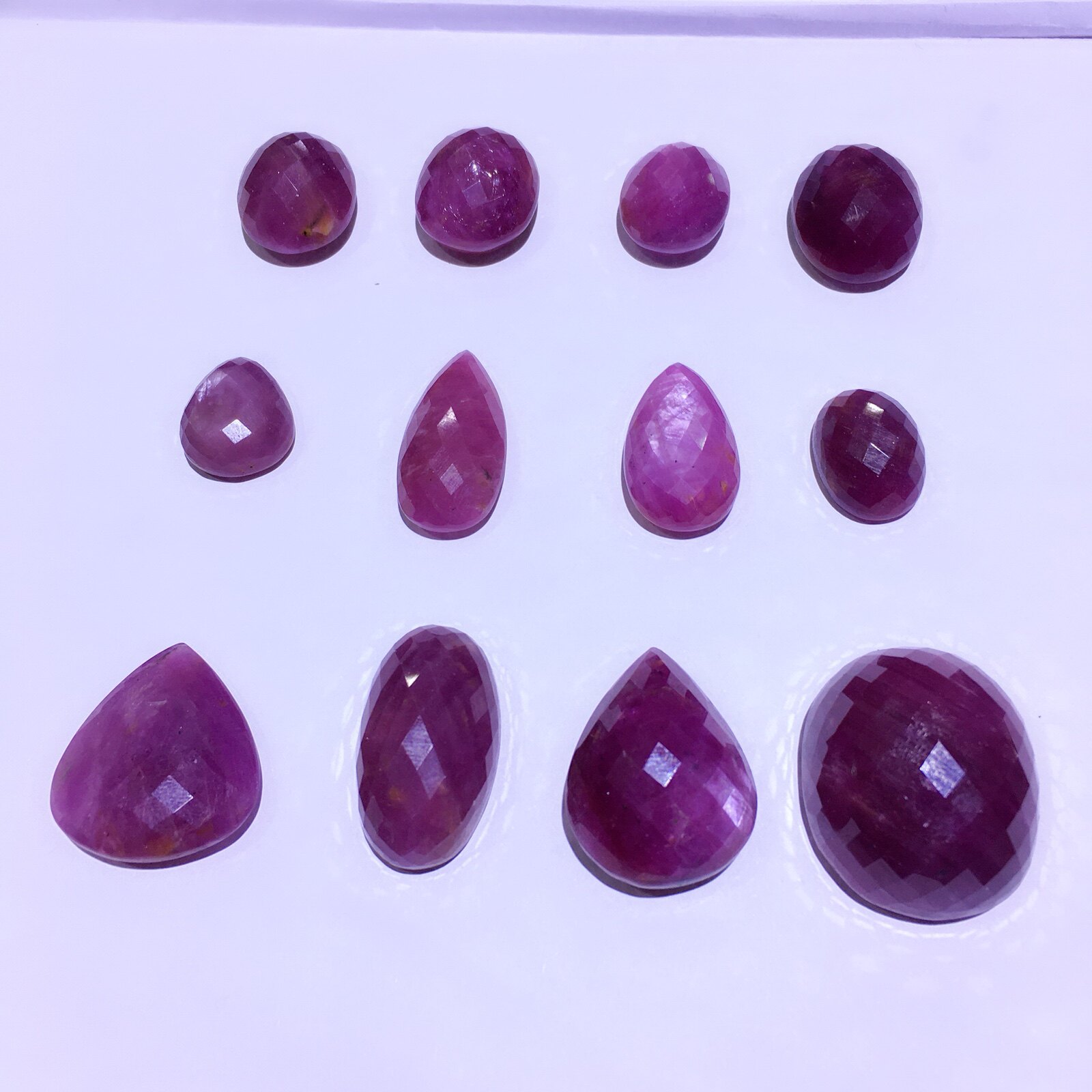 非洲矿区天然无烧红宝石裸石戒面格子面大颗粒戒面 吊坠配石 特价