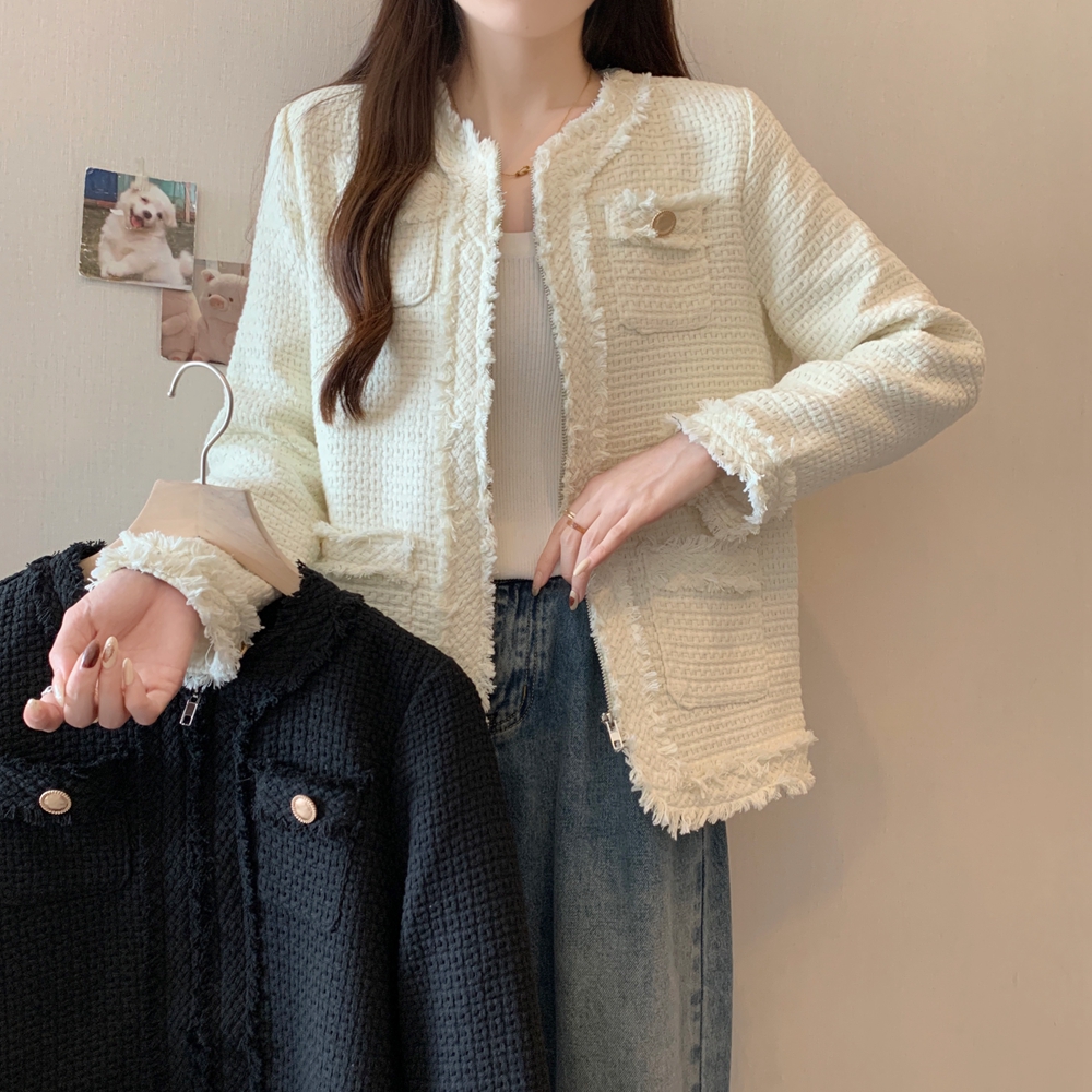 2025秋冬小香风大码女装外套设计感气质名媛高级感上衣