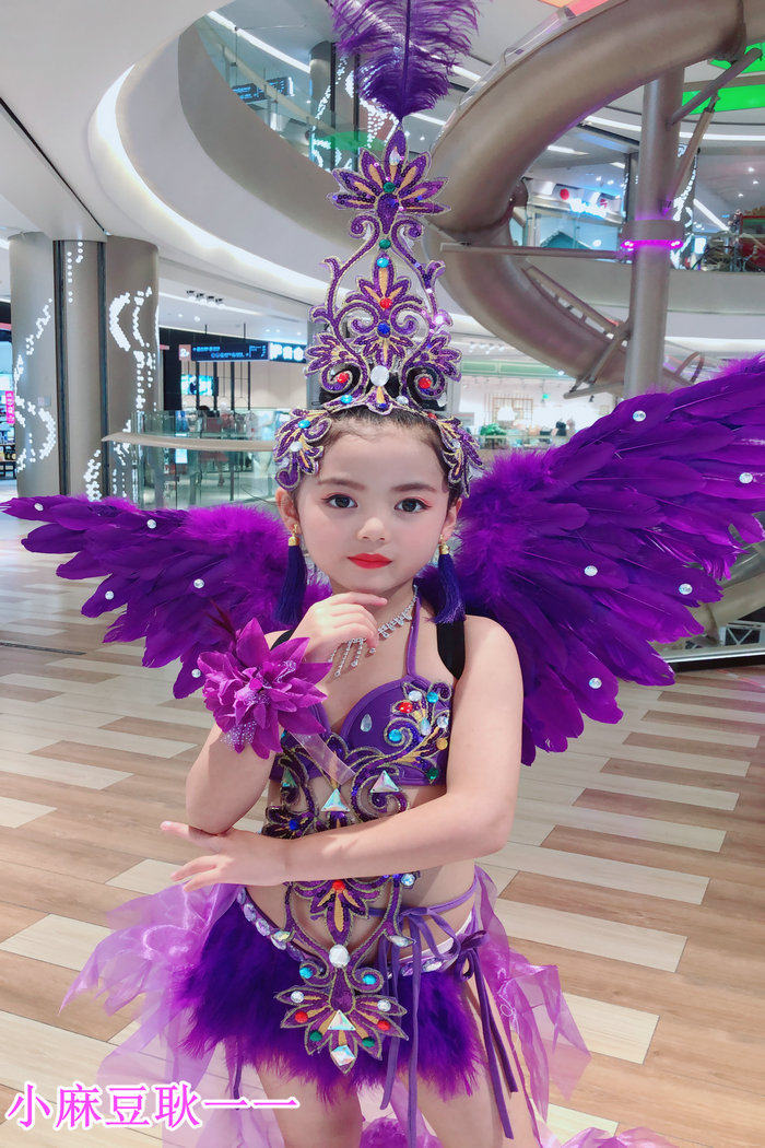 新款时尚女童走秀创意中国风泳装 模特走秀泳装 t台走秀泳装演出