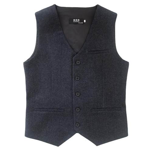 男士纯羊毛法兰绒西服马甲