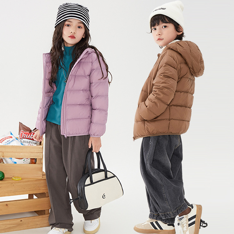 韩版轻薄款男童羽绒服2025新款冬季外套女童羽绒服宝宝保暖童装