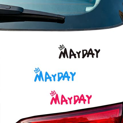 五月天 MAYDAY 字母车贴 汽车车窗玻璃车身个性装饰贴纸