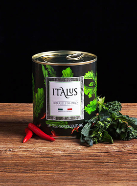 意大利进口油浸芜菁叶蔬菜罐头750g烘焙面包手工披萨配料TURNIP