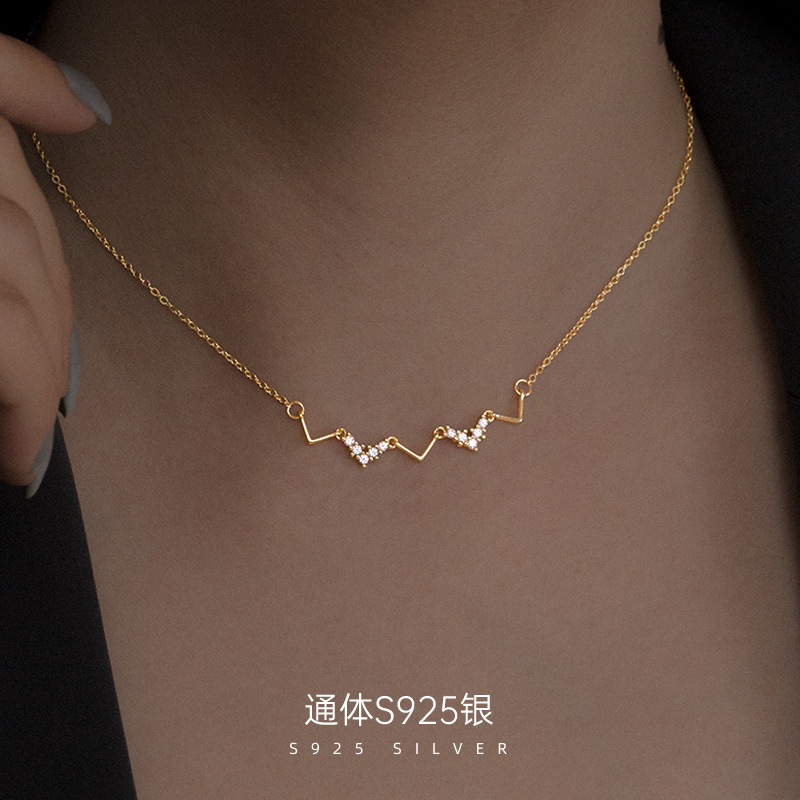 新款S925银冷淡风choker项链女几