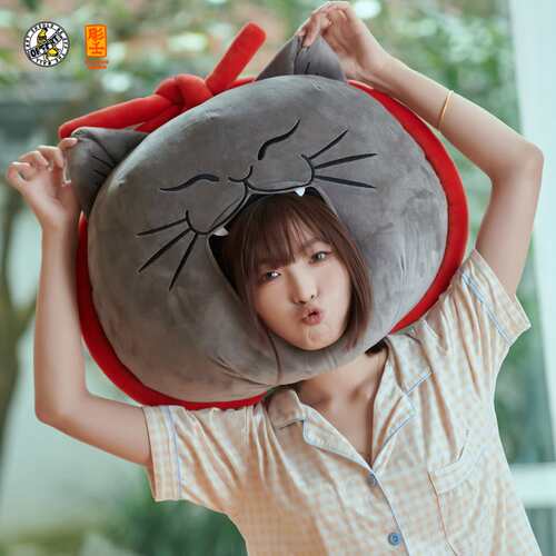 OFFART百猫毛绒抱枕套