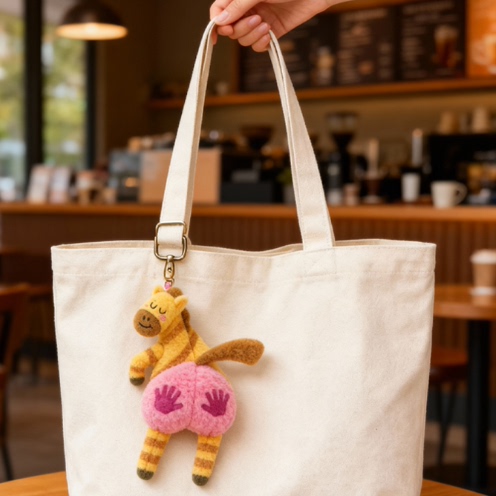 【正版】可爱拍马屁毛绒玩偶钥匙扣包包挂件送礼物毛绒挂件马年