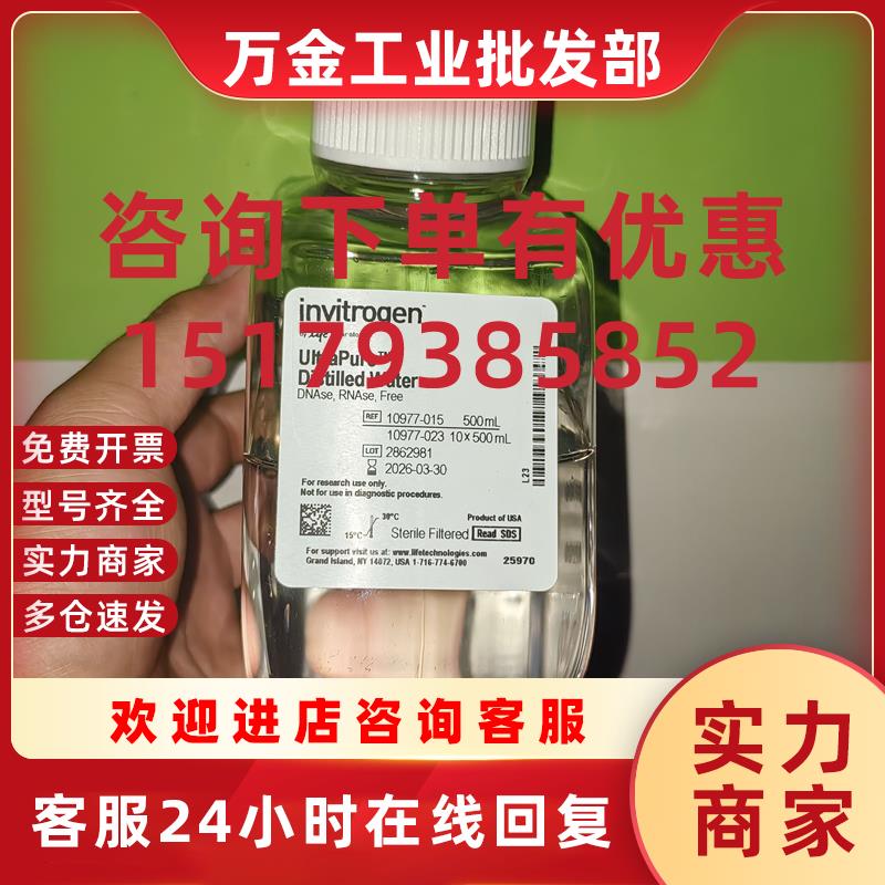 议价赛默飞无核酸酶水invitRogen distilled water 10977015原装