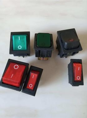 议价船型翘板开关KCD3/2-N红色绿色WOE-10A-L/KCD4大方型带指示灯