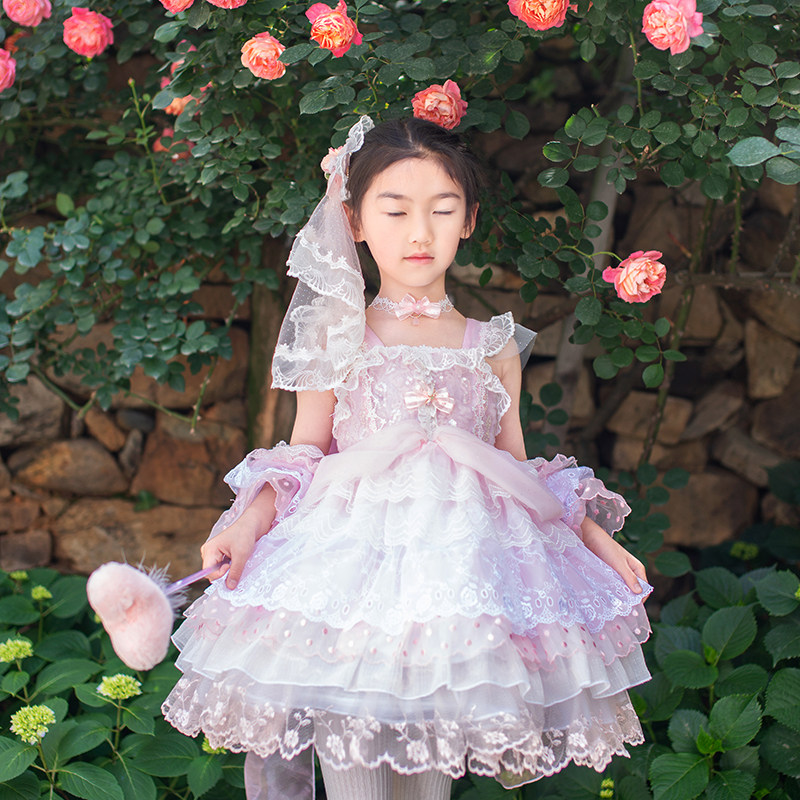 稚岁馆童装手作蔷薇姬睡美人lolita女童花嫁生日礼服公主裙定制