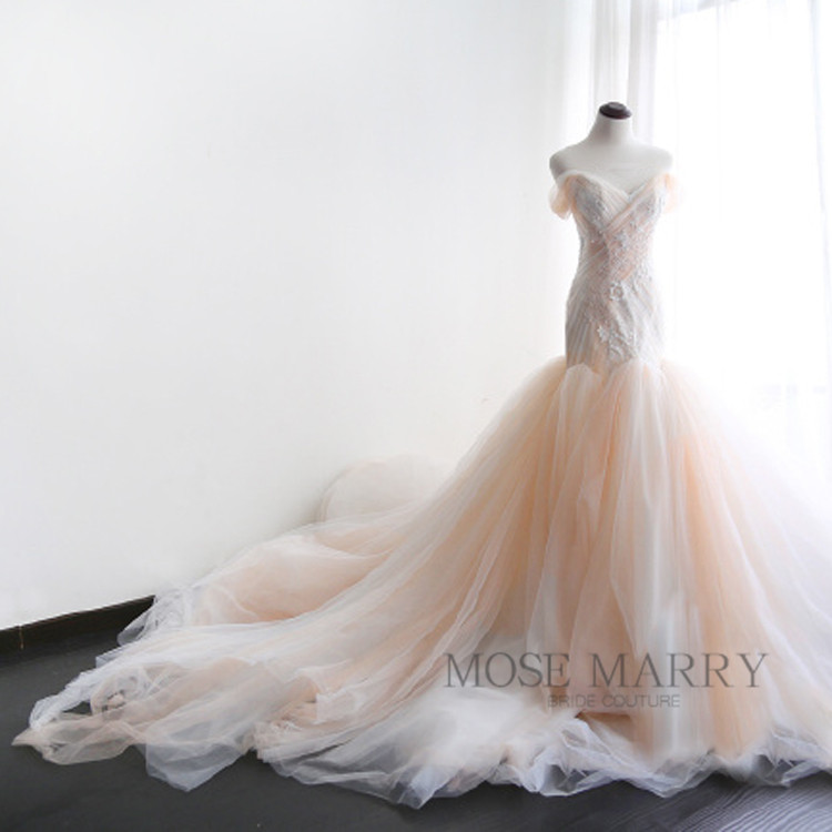 婚紗禮服魚尾2017新款森系壹字肩新娘v領韓式簡約公主夢幻長拖尾在類目 女裝/女士精品, 婚紗/旗袍/禮服, 婚紗中 - 來自Buy2taobao.com提供專業的淘寶代購服務