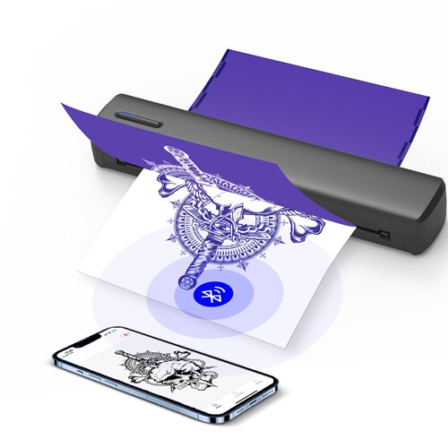 迷你热敏打印机无线可连手机打印纹身打印机A4 tattoo printer
