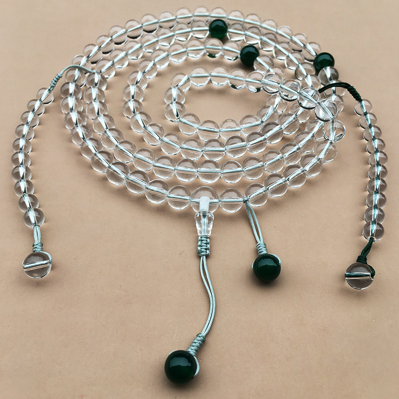 天然白水晶108颗手链水晶手串