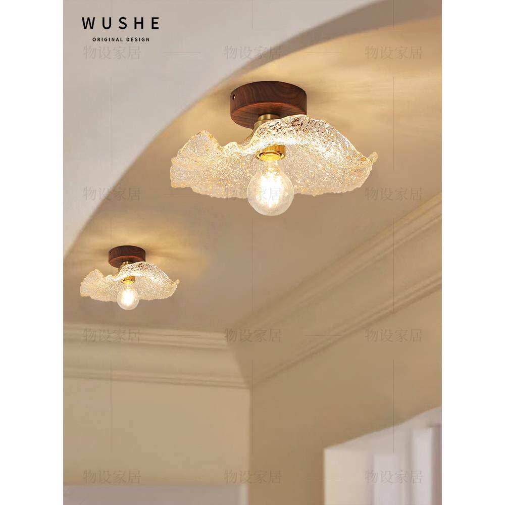 法式中古风玄关灯吸顶灯走廊过道阳台氛围灯高级感天花板入户门灯