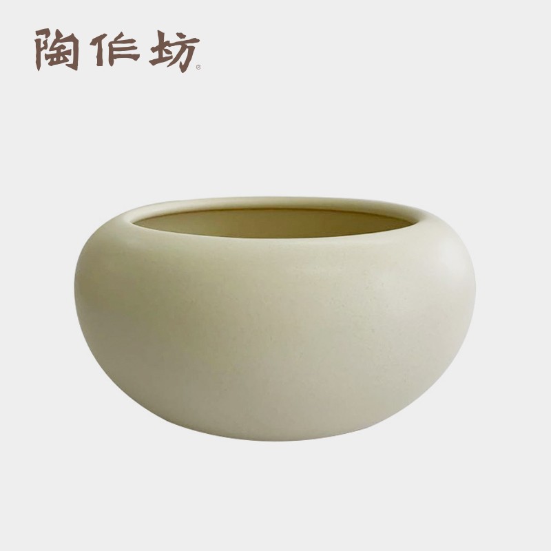 陶作坊陶制中小水盂水洗茶碗功夫茶具配件茶道零配家用茶盘