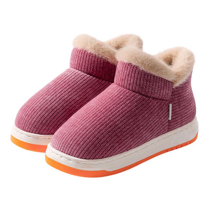 棉拖鞋女款秋冬季可外穿2025新款加绒加厚防滑毛绒绒踩屎感棉鞋男