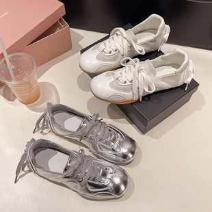 小众设计平底芭蕾舞风绑带单鞋软底休闲一脚蹬系带玛丽珍女2026春