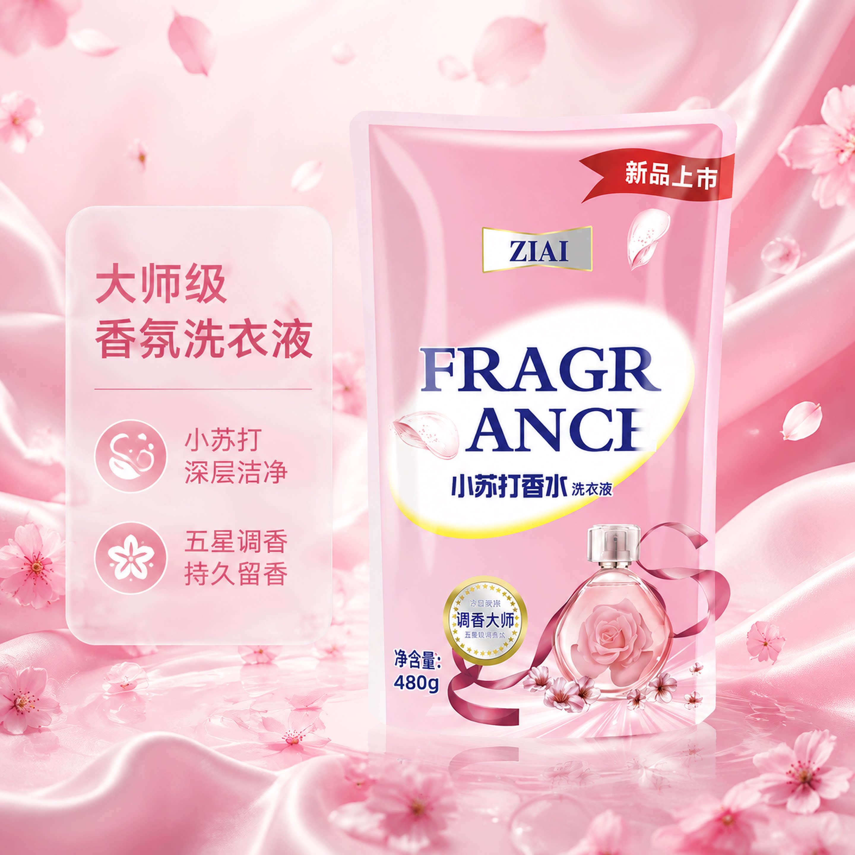 小苏打香水洗衣液深层洁净去渍去污低泡易漂洗衣液袋装便捷装学生