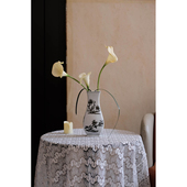 外贸出口欧式 饰家居书桌餐桌客厅 陶瓷黑白小花瓶一枝花花器桌面装