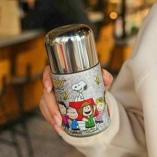 2025新款高级感覆纯钛保温杯男女士商务便携高颜值小巧双饮口杯子