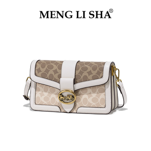 Mengl isha/梦丽莎【官方】复古印花酒神包百搭斜挎包女5825#