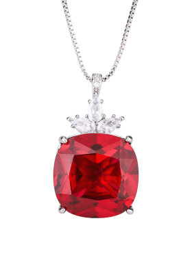 2025新款珠宝仿真彩宝吊坠项链