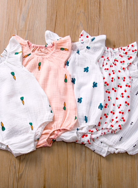 Newborn Baby Girl Clothes Floral Ruffle Romper Jumpsuit