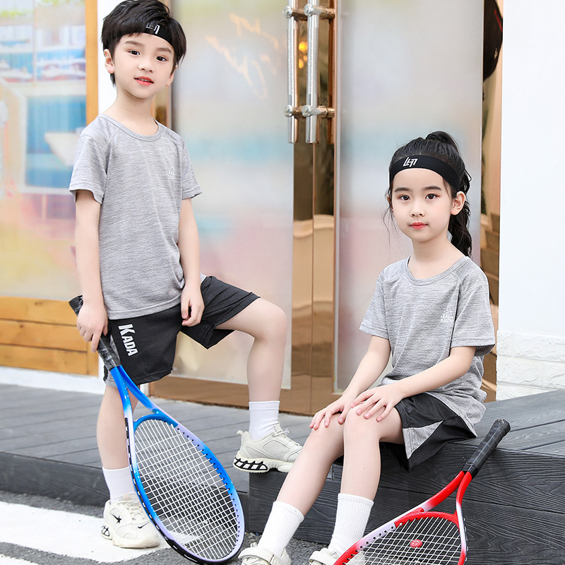儿童速干透气男童夏装2025新款套装运动夏季童装薄款冰丝短袖短裤