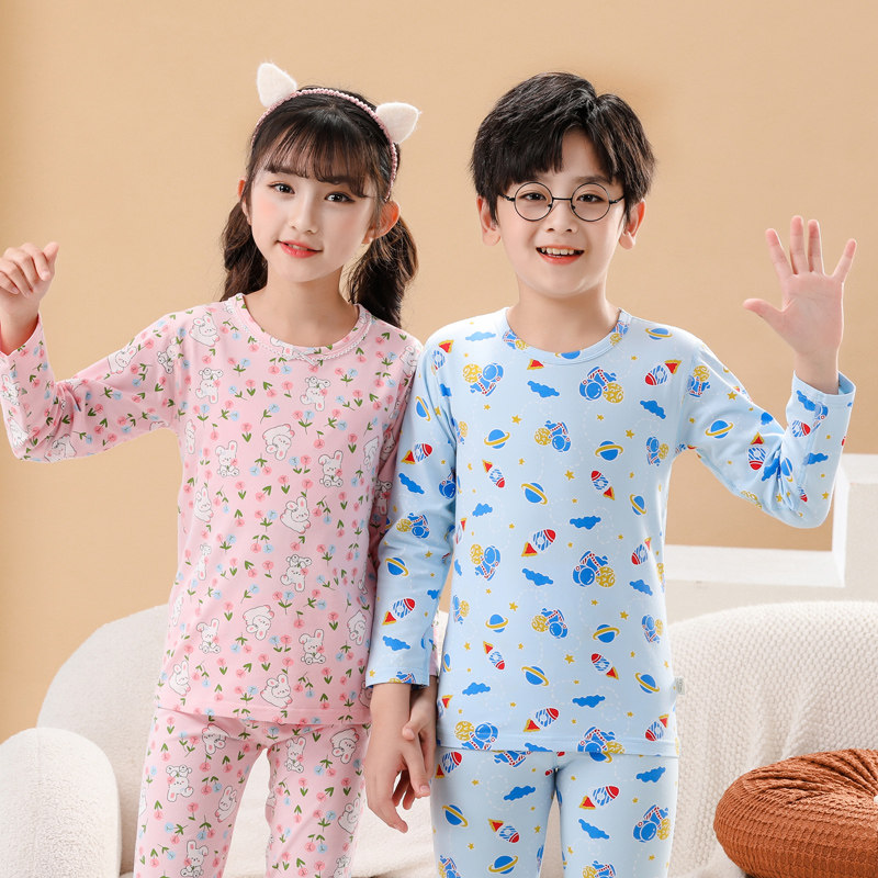儿童秋衣秋裤纯棉套装家居服睡衣