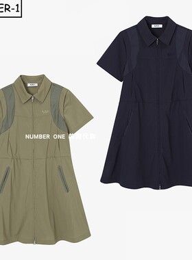 韩国代购APC高尔夫球服26年女款秋季时尚轻质透气运动拉链长裙