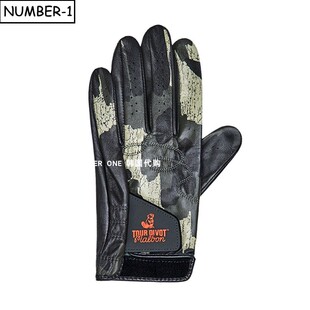 韩国代购malbon高尔夫手套26年男春拼色徽标图案皮革单手套左手套