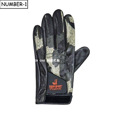 韩国代购malbon高尔夫手套26年男春拼色徽标图案皮革单手套左手套
