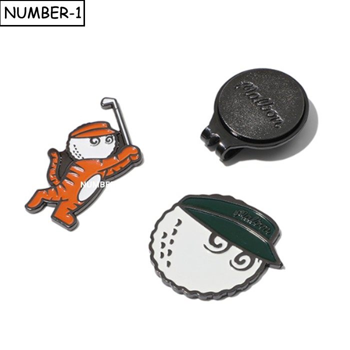 韩国代购malbon高尔夫配饰26年男女春夏徽标图案球标记球马克帽夹