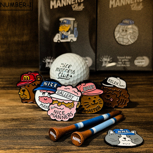 韩国代购bunkershop高尔夫配饰25年男女四季个性运动款金属球马克