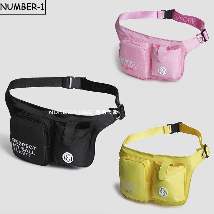 韩国代购GFORE高尔夫球包25年女款时尚百搭多口袋大容量腰包球包