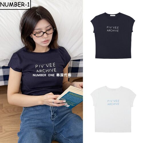 韩国代购pivvee高尔夫球服26年女款夏季时尚字母休闲户外运动上衣