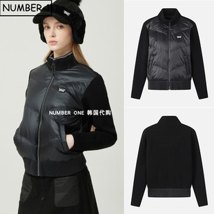 针织羽绒服 徽标口袋小高领长袖 韩国代购 pxg高尔夫球服25年女冬季