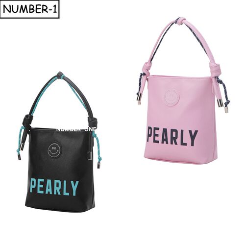 韩国代购pearly gates高尔夫球包26年女春微笑徽标肩带斜挎包拎包