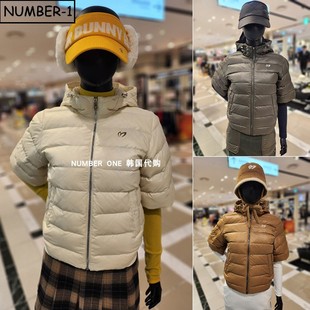 徽标口袋连帽保暖外套 bunny高尔夫球服25年女冬季 韩国代购 master