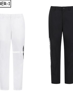 韩国代购pearly gates高尔夫球服25年女秋侧口袋条纹运动裤休闲裤