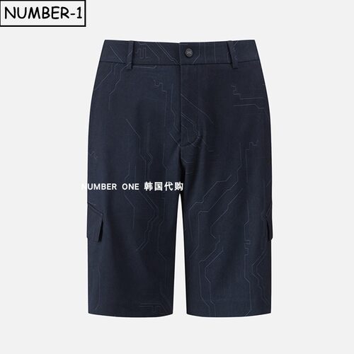 韩国代购pxg高尔夫球服25年男夏徽标图案侧口袋运动裤半身裤短裤