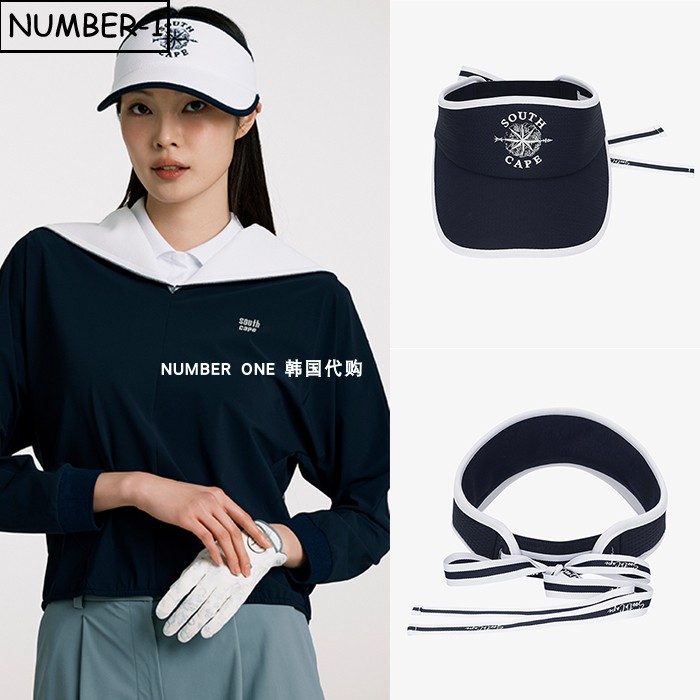 韩国代购southcape高尔夫球帽26年女春夏防紫外线可拆卸缎带球帽